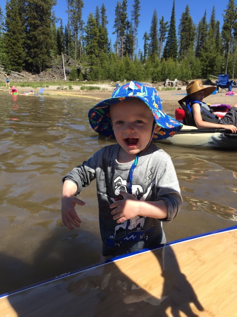 Testing the waters of Elk Lake - June 25, 2016
